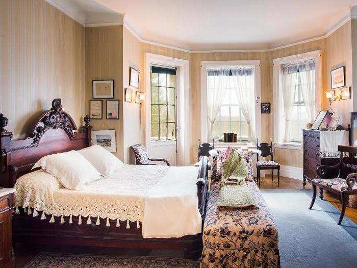 After FDR married Eleanor in 1905, the newlyweds moved into the estate with his mother. The original furniture can still be seen in the home today.