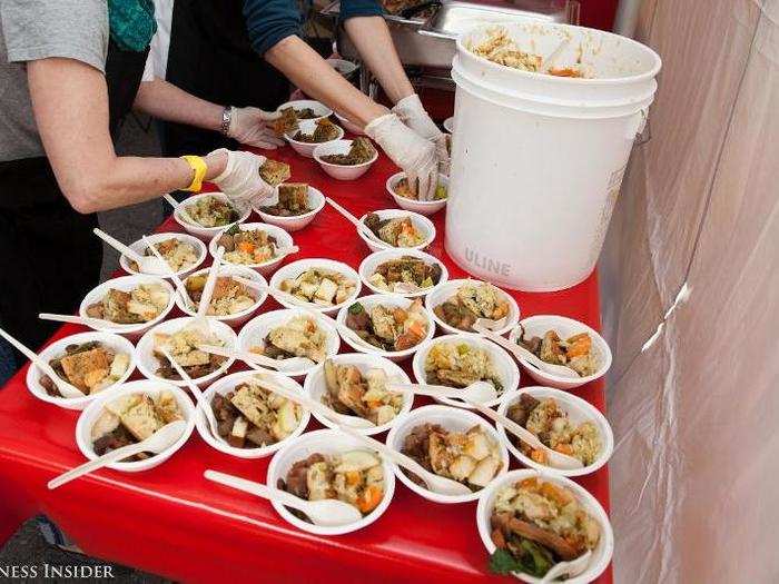 5,000 free bowls of root-atouille, a vegetable-based stew made with leftovers, were given away during Feedback