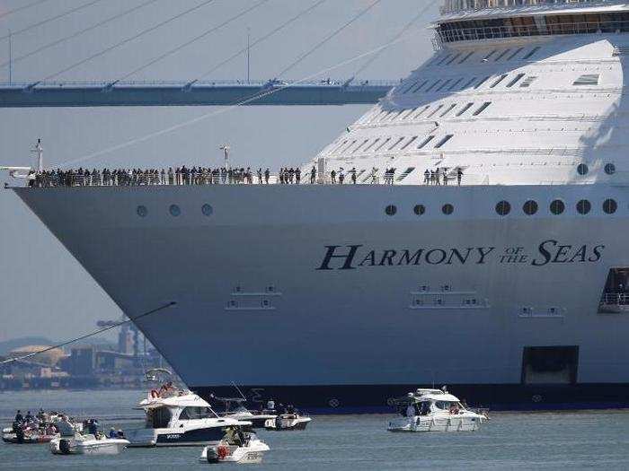 Harmony is also equipped with four, 7,500-hp bow thrusters to help her dock.