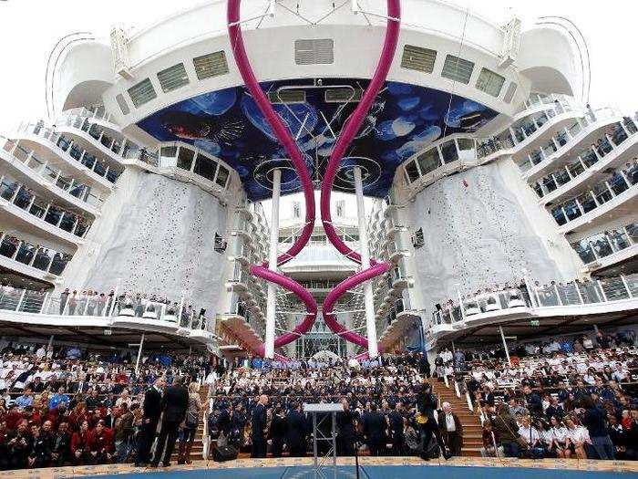 Like the other Oasis-class ships, Harmony of the Seas has an amphitheater located at its stern.