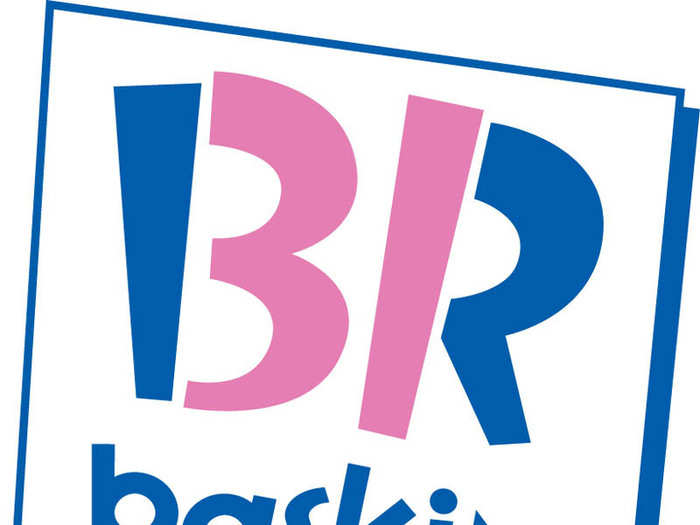 Baskin Robbins — This logo, introduced in 2005, cleverly uses the company