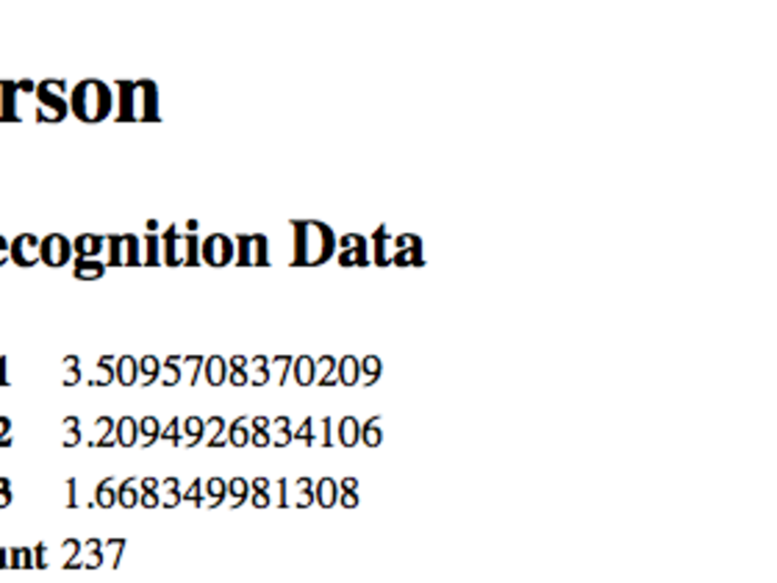 Facebook even has my "Facial Recognition Data" on file. The three thresholds mean nothing to me, but apparently Facebook has 237 examples of what I look like on file.