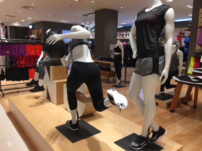There are, however, bright spots in the store — like a spotless, pristine Nike section.
