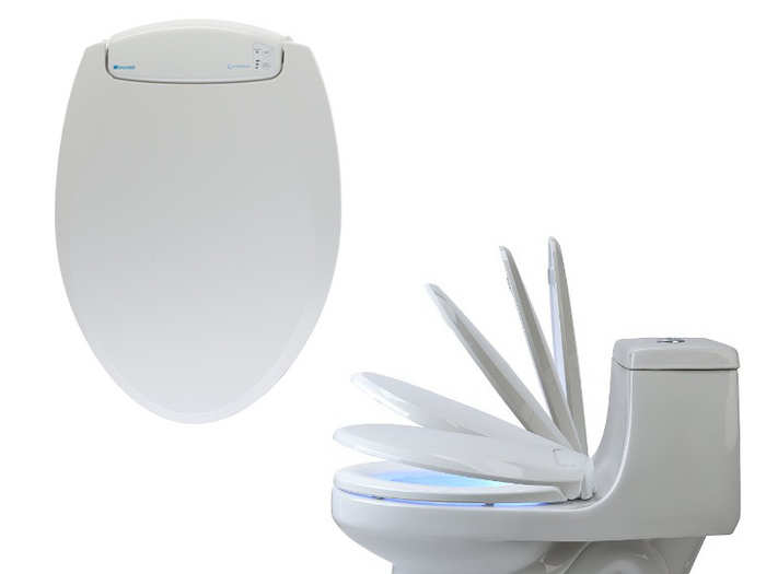 For a real treat, invest in a heated toilet seat. No longer a bulky addition to your bathroom, it