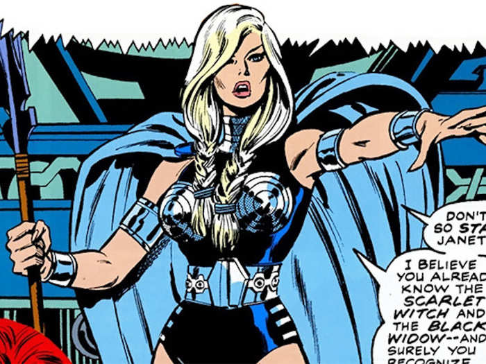 She is an Asgardian chosen by Odin to lead the Valkyrior, a group of female warriors who take slain heroes to Valhalla.