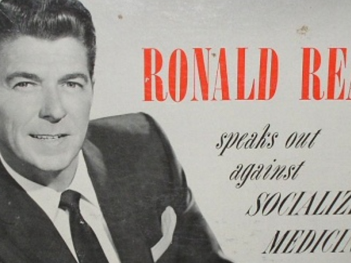 Ronald Reagan releases a spoken-word album warning against socialized medicine in 1961.