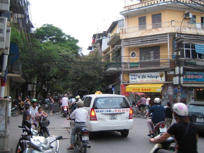 We arrived at the the Offroad Vietnam office at about 7am to load up the bikes. When we finally left, it was rush hour in Hanoi. This picture doesn