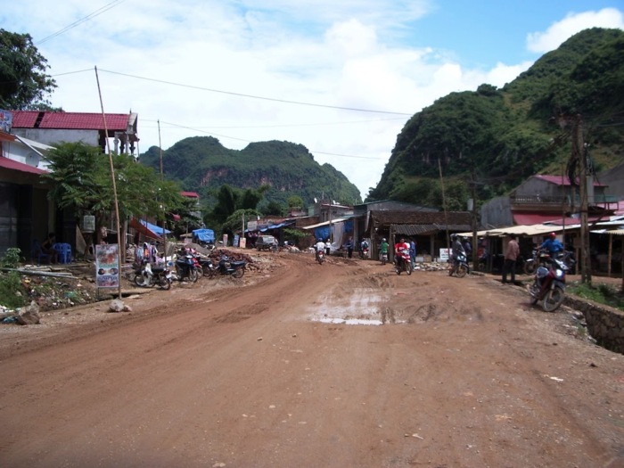 This was the first town we passed through. As you can see, dirt roads were a common theme along the way.