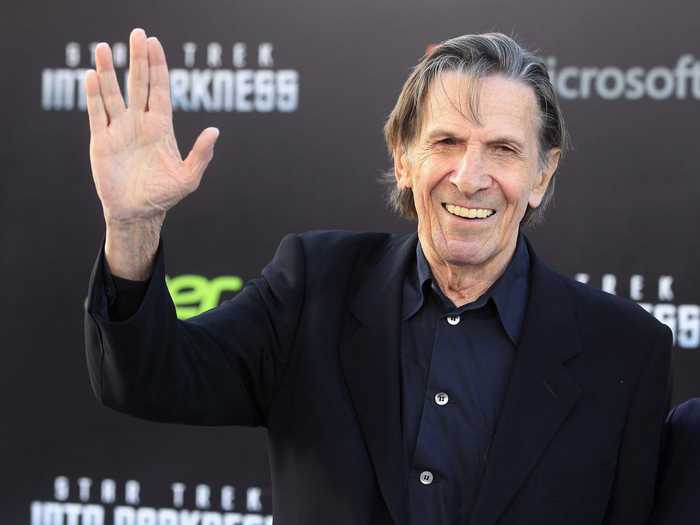 Leonard Nimoy — best known for his role as Spock in "Star Trek."