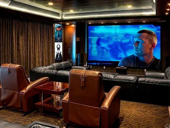 Of course, no Hollywood home would be complete without a home theater.