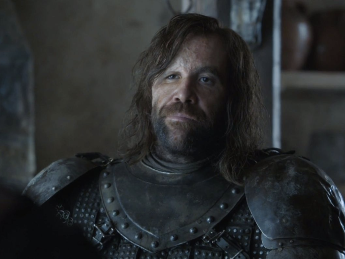 Sandor Clegane aka The Hound: Thrown down a rocky hill by Brienne of Tarth. Later, Arya Stark found him injured and left him to die. There