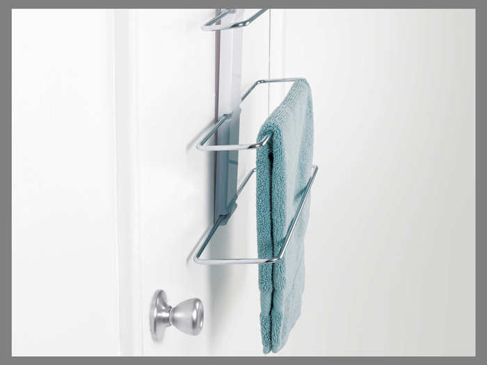 Over-the-door towel rack