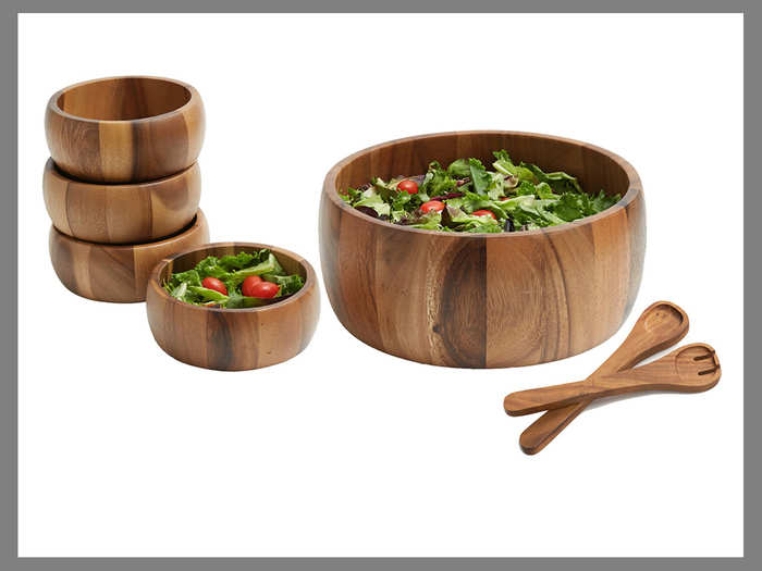 Wooden salad set