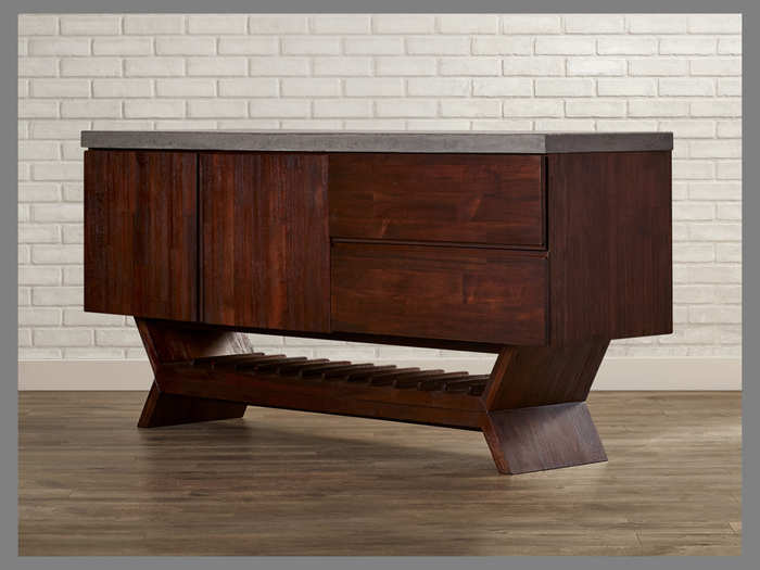 Sleek wooden sideboard