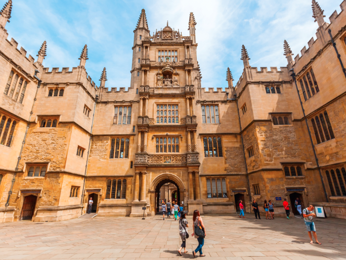 If the lavish interiors of the Bodleian Library at University of Oxford look familiar, it may be because a reading room served as the Hogwarts library in a "Harry Potter" movie. It