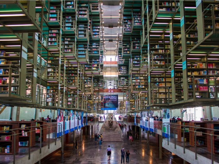 Nestled in a botanical garden, the José Vasconcelos Library in Mexico City blends nature and culture seamlessly. It also resembles a certain set from "Interstellar."