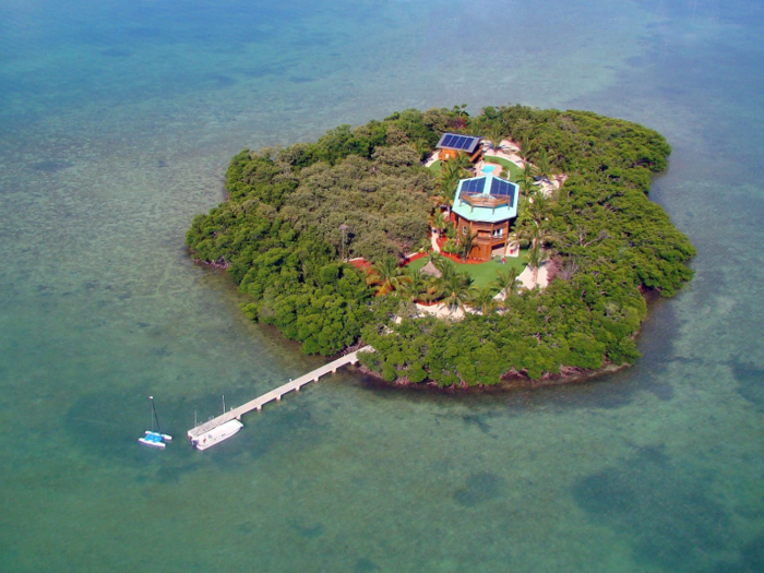 This private island vacation home on Melody Key may be one of the Florida Keys