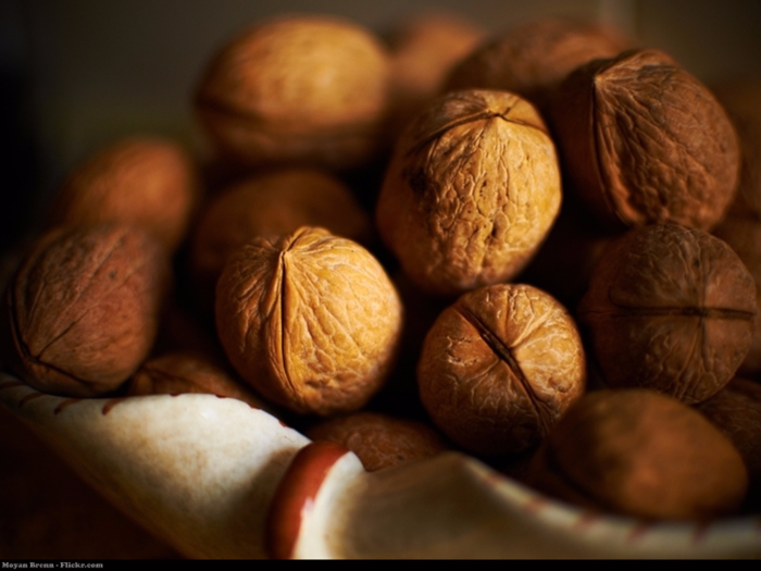 Walnuts are a hearty source of tryptophan, the sleep-enhancing amino acid that helps make serotonin and melatonin. Walnuts also contain their own source of melatonin.