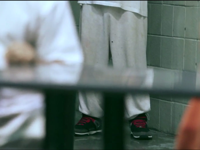 Inmates know a fight is imminent when inmates start "lacing up." Most of the time, inmates wear jail-issued sandals, but when they want to fight, they put on sneakers. “You can