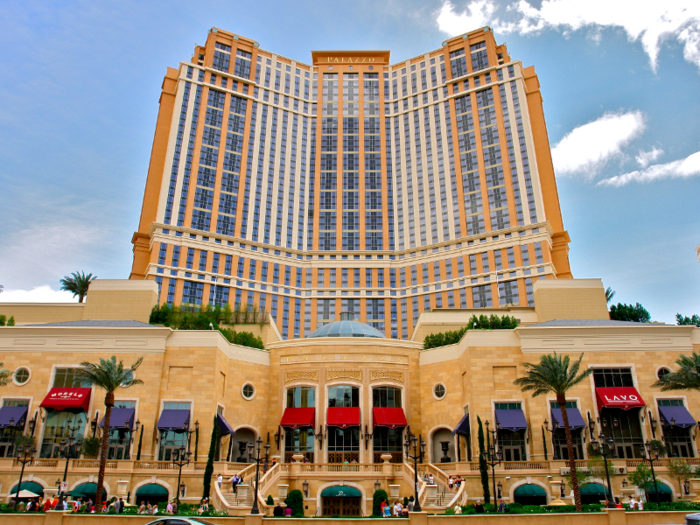 17. The Palazzo, Las Vegas — $2.05 billion (£1.4 billion). The first of many Vegas casinos on the list, the Palazzo has some of the nicest hotel rooms money can buy, not to mention the biggest at 720 square feet per room.