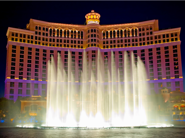 14. Bellagio, Las Vegas — $2.3 billion (£1.57 billion). Owned by MGM Resorts International, the Bellagio opened in 1998 on the site of the old Dunes Casino. It boasts over 2,000 hand-blown glass flowers on its lobby ceiling and almost 1,000 rooms.