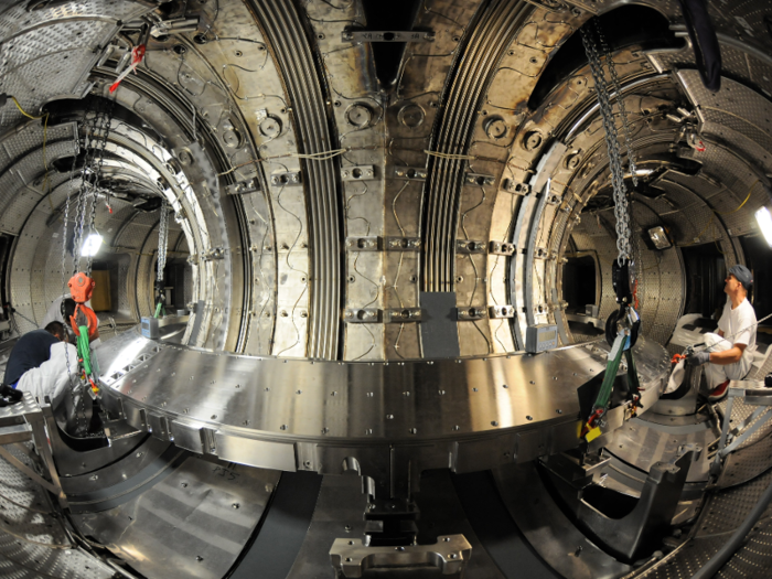 3. Tokamak Reactor, France — $14 billion (£9.7 billion). The only research facility on the list, the Tokamak reactor in Cadarache, France uses a torus shape (pictured below) to create powerful magnetic fields to stabilise and confine plasma. There are now several reactors all over the world.