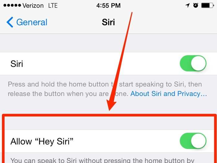 Use Siri hands-free.