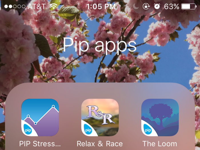 There are four free apps that work with the Pip: The Stress Tracker (main one), Clarity, The Loom, and Relax & Race (a fun video-game-like exercise). The fifth, a brain-training program called "Four Steps to Mindfulness" costs an additional $1.99.