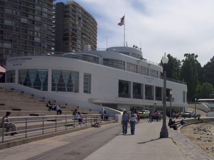 The San Francisco Maritime National Historical Park is also, fittingly, shaped like a boat, but this one is a little smaller. The museum is free, and boasts some of the best views of the San Francisco Bay and the Golden Gate Bridge.