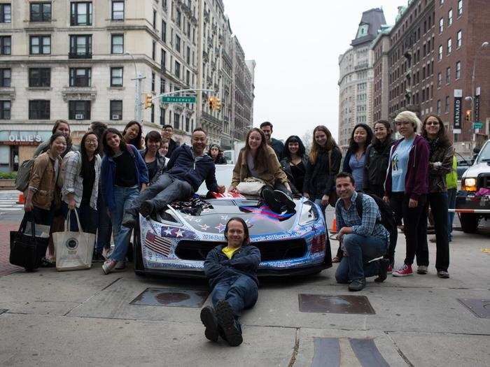 After taking a Silkscreening class at Columbia University, Leeds decided to use what he learned to decorate the Z06.