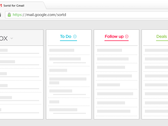 Sortd turns your Gmail into a set of useful lists