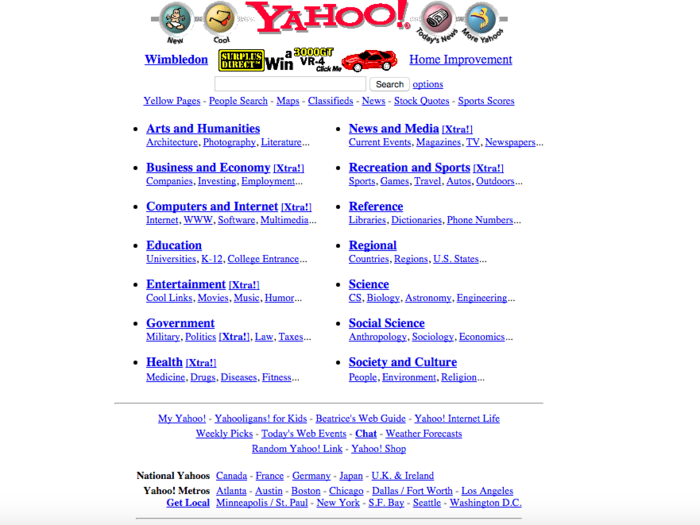 Search engines like Excite, AltaVista, Lycos, and Yahoo have existed since the earliest days of the internet.