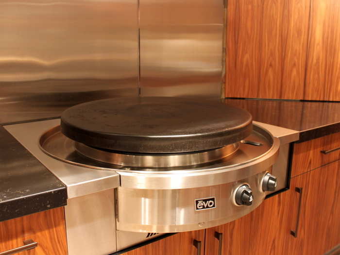 The surface of the giant, $3,995 griddle pictured below is made of cast iron, which retains heat better than the ones built into traditional stoves, Murad says. If customers want to test a cooking appliance like this one, they can sign up for one of Pirch