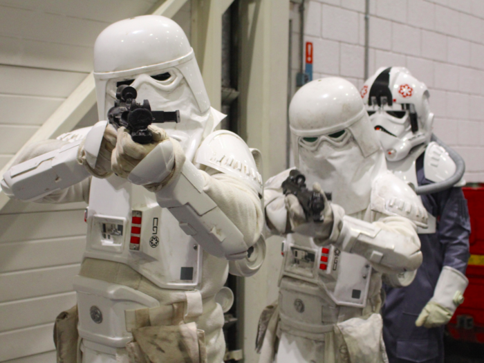 "Star Wars" outfits are always extremely popular. Here are some sandtroopers.