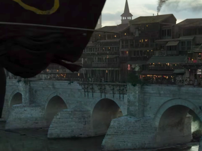 Changing locations, we see the Greyjoy ships docked in Volantis — the slave city Tyrion and Varys stopped in last season.