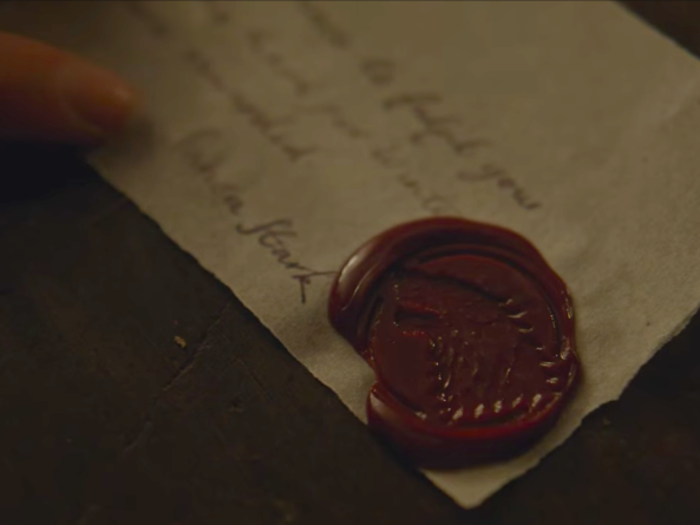 Sansa is writing letters with the Stark seal. This episode will really be a focal point of the Starks