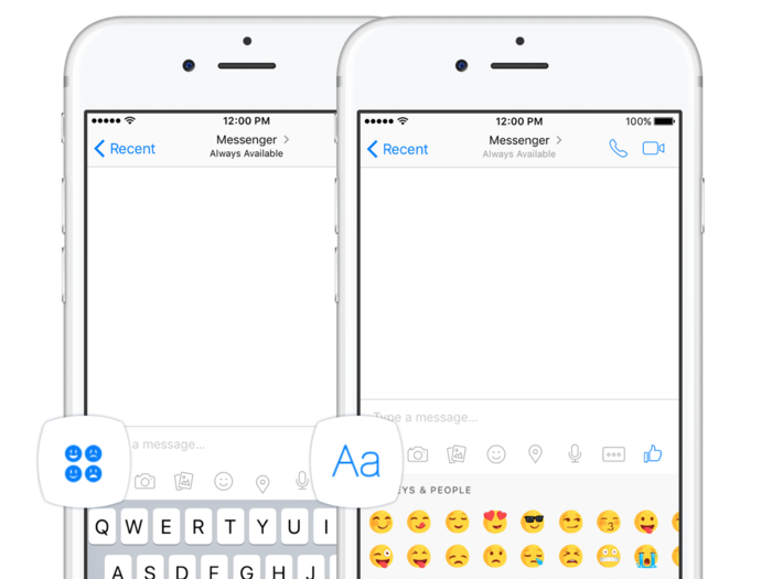 Also on all platforms, the Messenger composer now makes it “easier than ever to toggle in between the regular text  keyboard and the emoji keyboard.”