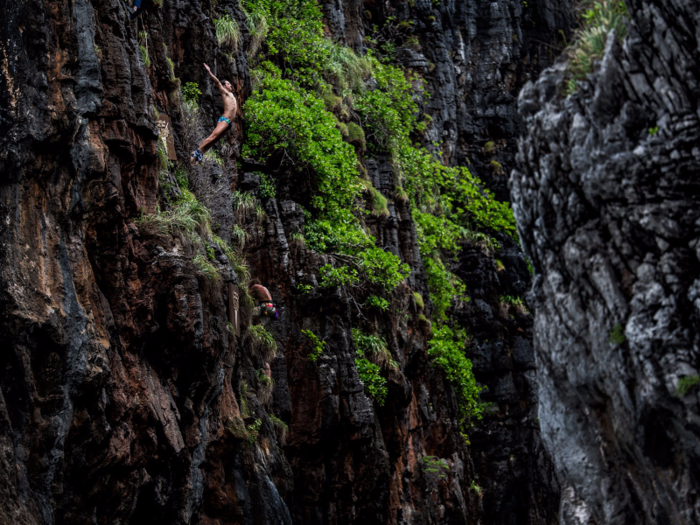 Pictured here is "The Gap", which is a natural small channel located between two giant rock formations in Wang Long Bay, in Krabi, Thailand. "Southeastern Asia is just one of the most breathtaking places I