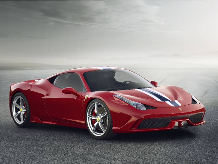 ... the 458 Speciale, a 597 horsepower V8 powered track-crushing supercar with some very nice stripes.