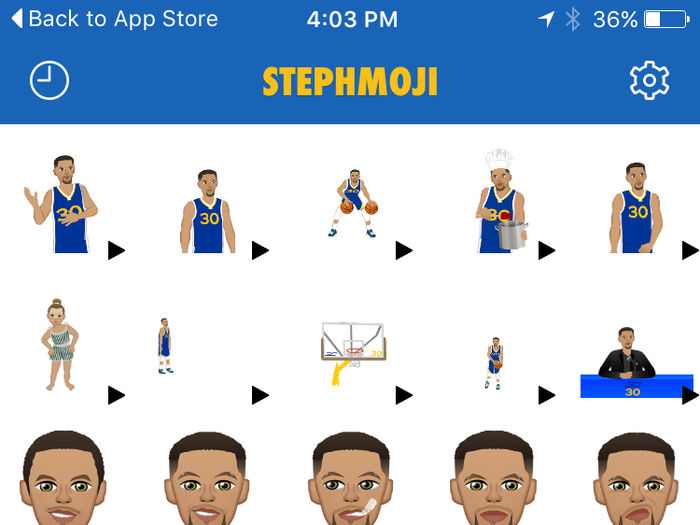 StephMoji gives you access to a wide variety of Stephs you can use to react in video or image form.