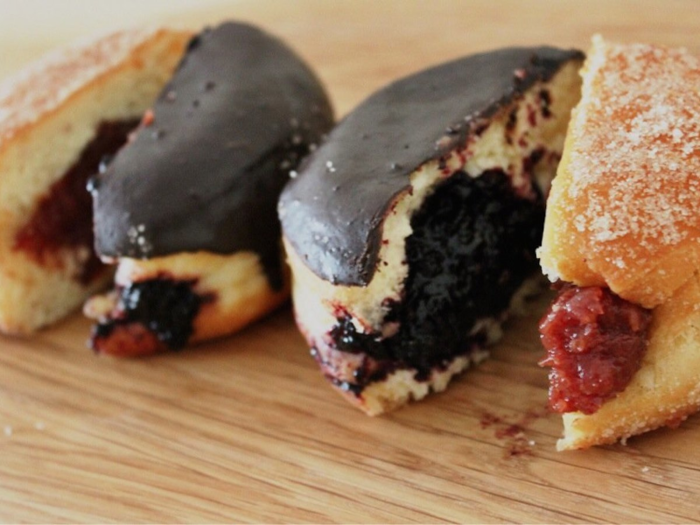 The jelly-filled doughnuts at Orwashers on Manhattan