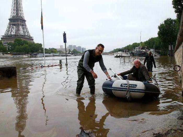 A dinghy might be the most efficient mode of transportation...