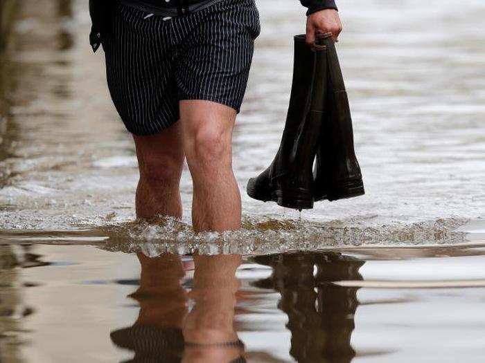 ...and swim trunks the best bet in terms of attire.