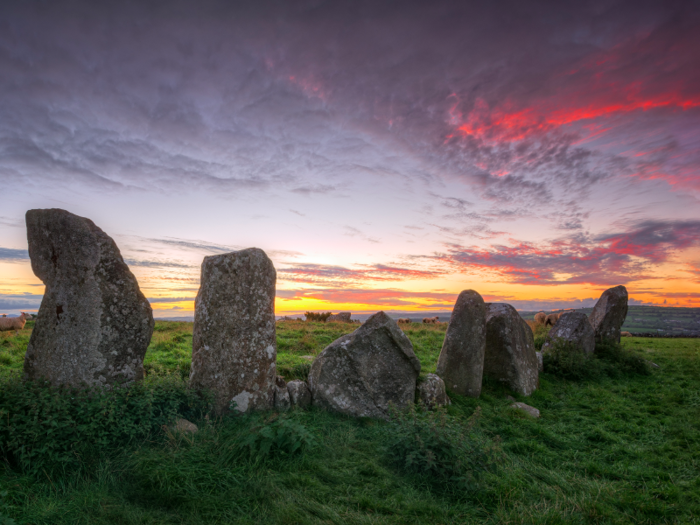 In Donegal, Northern Ireland, you can find the Beltany Ancient Standing Stone Circle. Originally built sometime between 1400-800 BC, the site is made up of 64 stones.