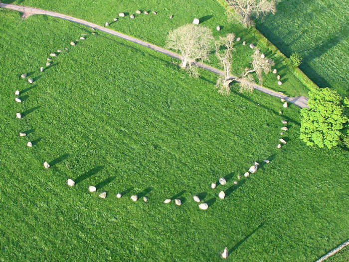 The touchingly named Long Meg and Her Daughters circle near Penrith in Cumbria has a diameter of 350 feet and is made up of 69 stones, making it the second biggest in the country. It was probably used for religious rituals, or as a meeting place, according to Visit Cumbria.