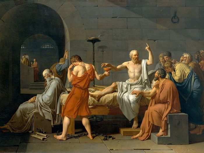 “Death of Socrates” (1787) by Jacques Louis David.