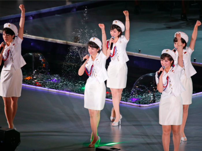 The Moranbong Band were the first all-female band in the country, according to Sino NK.