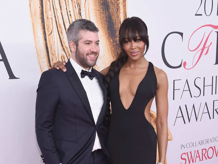 Designer Brandon Maxwell posed alongside model Naomi Campbell.