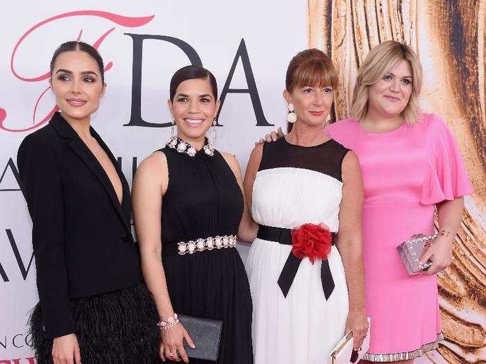 Olivia Culpo, America Ferrera, Deborah Lloyd, and Nicolette Masonmade it a girls night.