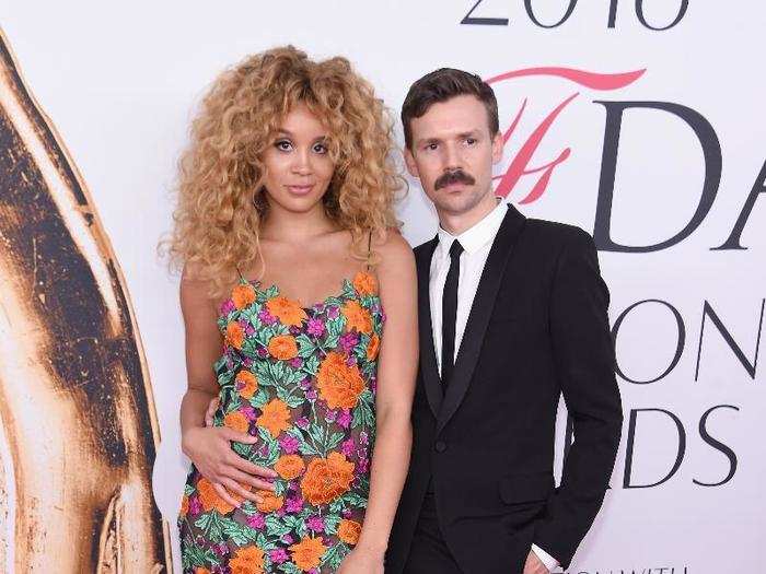 Singer Lion Babe brought a splash of color to the red carpet with designer Adam Selman.